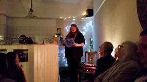 At the Record Break. photo C. The Poetry Collective