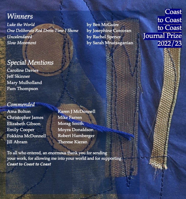 Coast to Coast to Coast Chapbook results 2023